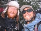 Kyle Pickering and Bobby McDowell walking across Canada